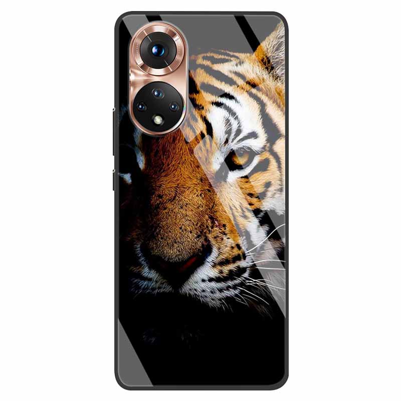 Luxury Case for Huawei Honor 50 Cover Tempered Glass Cover for Huawei Honor 50 Phone Case Honor50 6.57" Coque Bag Fashion Bumper