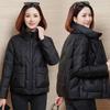 Korean Fashion Short Down Jacket Women Winter Parkas Warm Padded Coat Stand Collar Thick Casual Ladies Bread Clothes