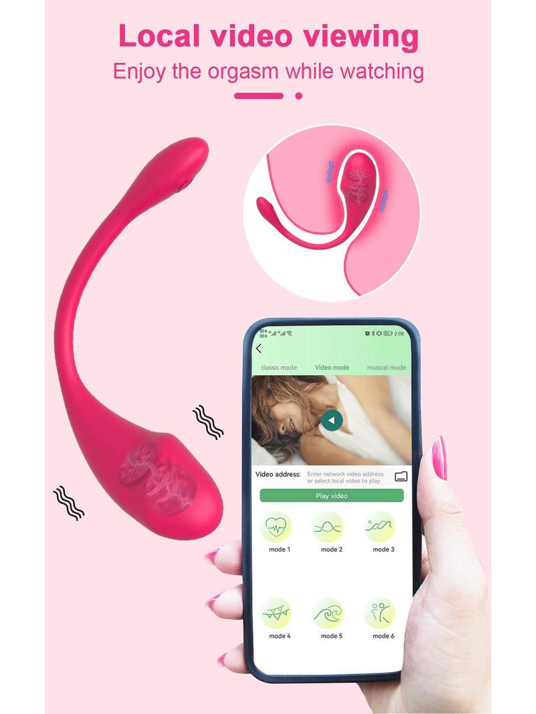 Women's Rechargeable APP-Controlled Tadpole Vibrator Dildo