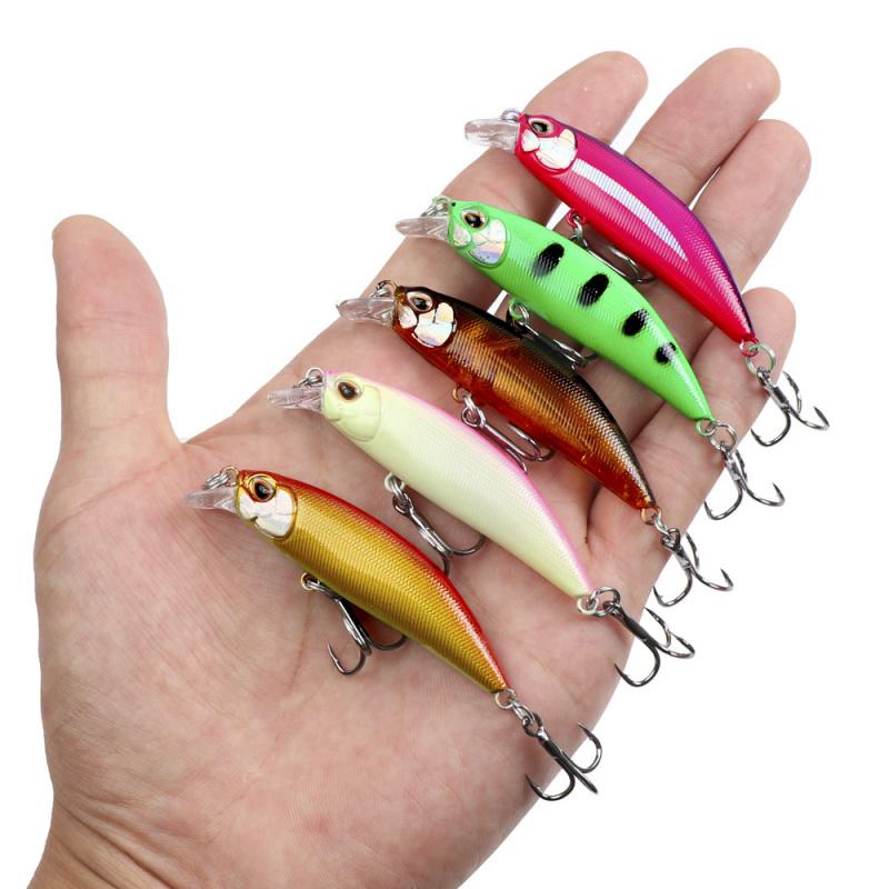 Long Casting Sinking Minnow Lua Lure7cm8.7gBlood-groove hook with gold-embossed laser finish, a special lure for freshwater and