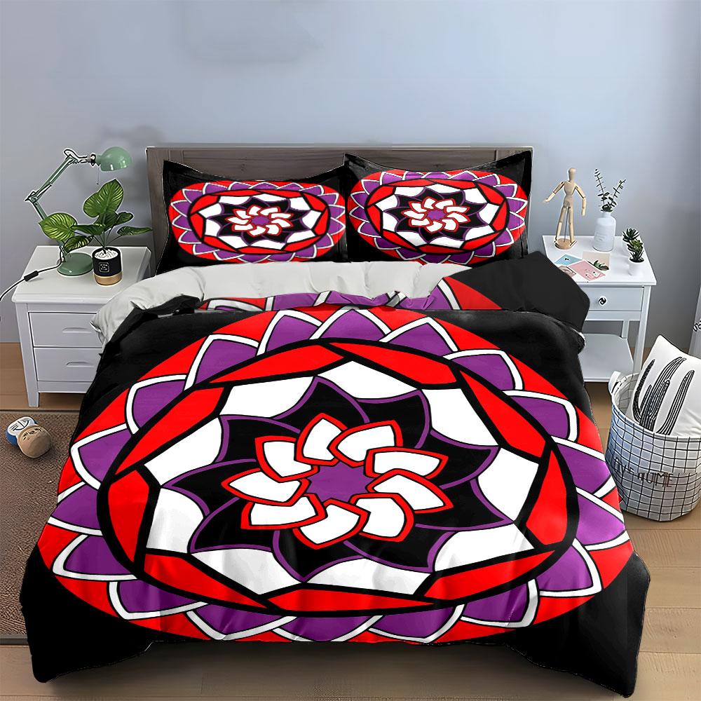 "Mandala Pattern Decorative Set" Soft Skin-Friendly Bedding Set Includes 1 Duvet Cover And 2 Pillowcase Gift
