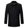 Business casual thickened removable goose down lining double-sided cashmere mid-length woolen coat men's coat windbreaker