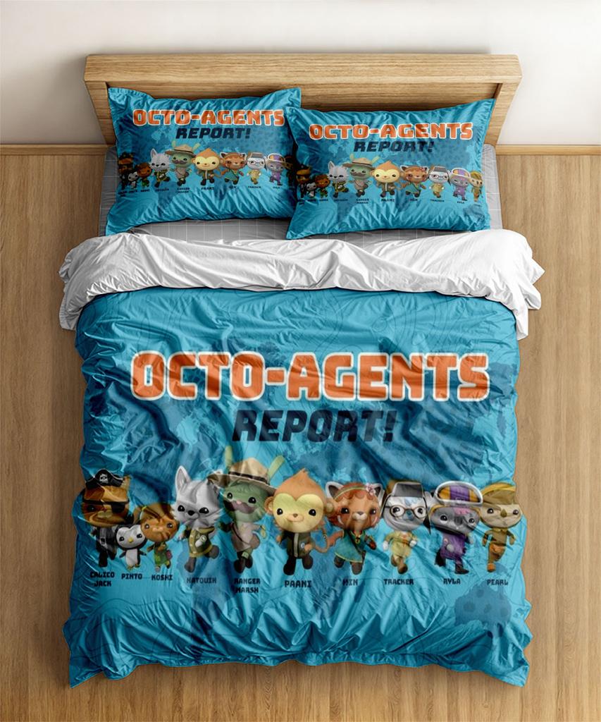 Octo Agents Duvet Cover Set Without Sheet King Queen Double Full Twin Single Size Bed Linen Set