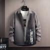 Men's White Pink Gradient Bamboo Print Shirt, Casual Long Sleeve Button Down Top for Daily Wear