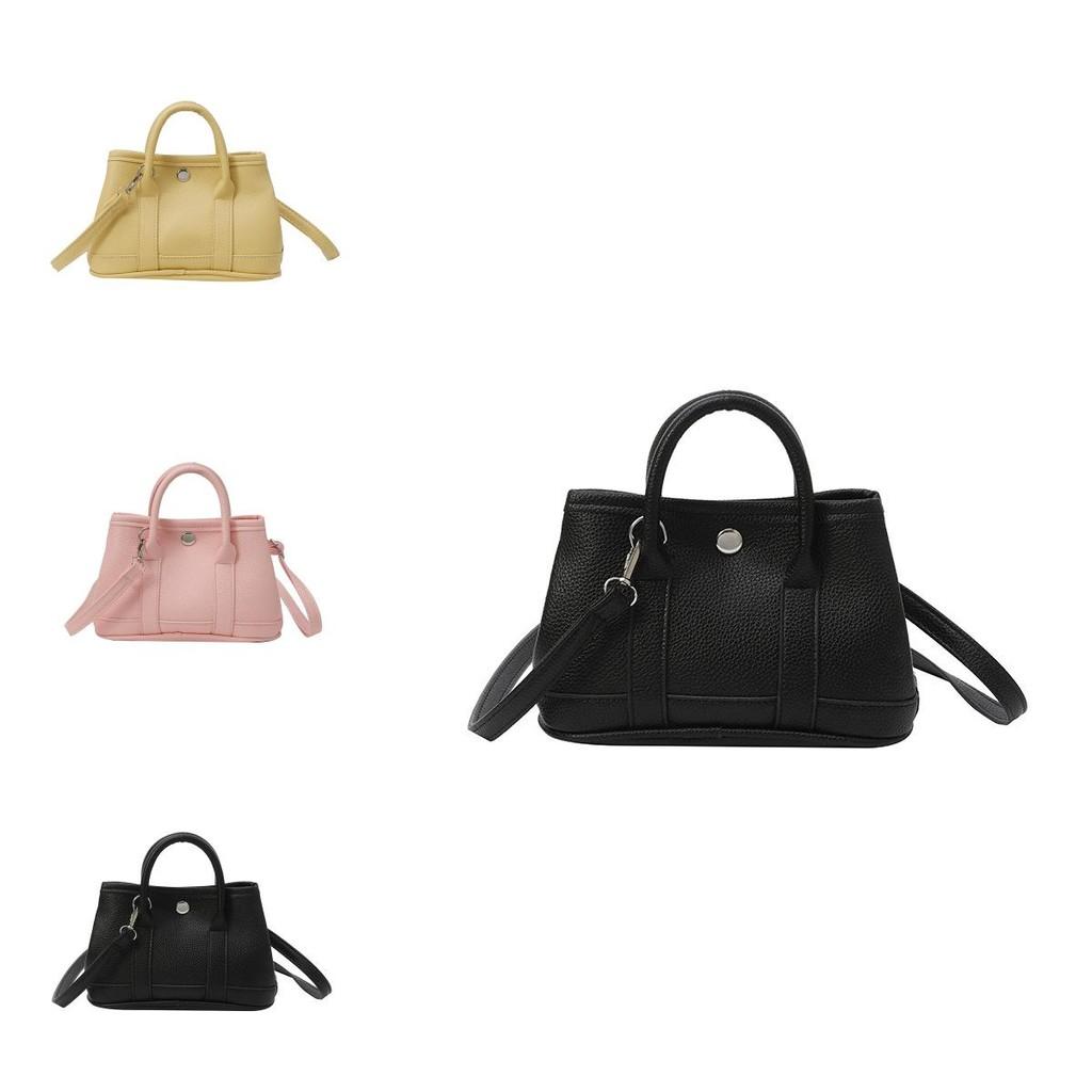 Solid Color Pu Handheld Bag With Inner Phone Pocket For Daily Use