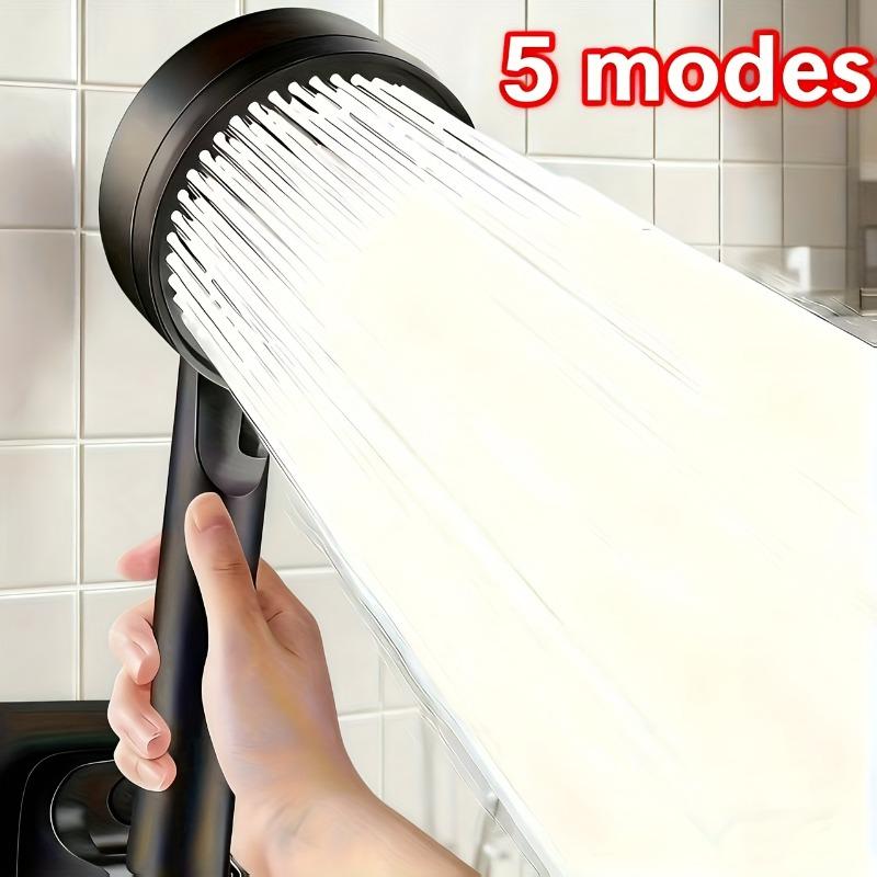 High-Pressure Showerhead Featuring 5 Different Spray Settings - Durable Rainfall Shower System, Easy Installation for Bathtubs