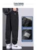 Trendy Boao Men's Striped Velvet Pants: Warm, Elastic Waist, Perfect for Autumn/Winter