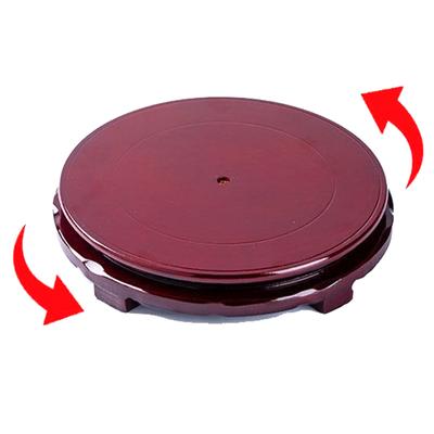 Imitation Solid Wood Round Rotate Vintage Home Decoration Antique Stand Base Ornament Vase Base Teapot Display Holder