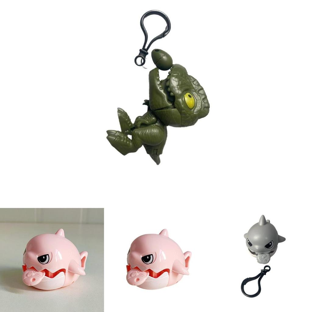 Unique Shark Dinosaur Keychain Hanging Ornament Crafted From Sturdy Plastic For Fun
