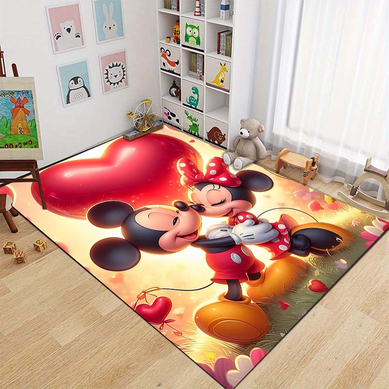 3D M-Minnie M-Mickey Mouse Printed Rug Carpet for Living Room Bedroom Floor Mat Decor Surprise Gift for Boys and Girls Potdemiel