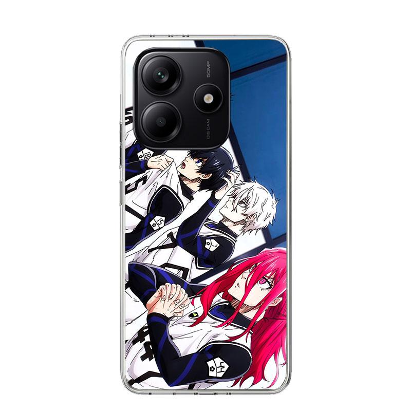 Blue Lock Isagi Yoichi Phone Case For Xiaomi Redmi Note 13 14 15 Pro Plus 12S 12 14S 11S 11E 10 10S 11 11T 5G 4G Cover Coque Red