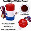 Hot 12V Vacuum Water Pump Submersible Marine Boat Bilge Pump 1100GPH Water Pump Used In Boat Seaplane Motor Homes Houseboat