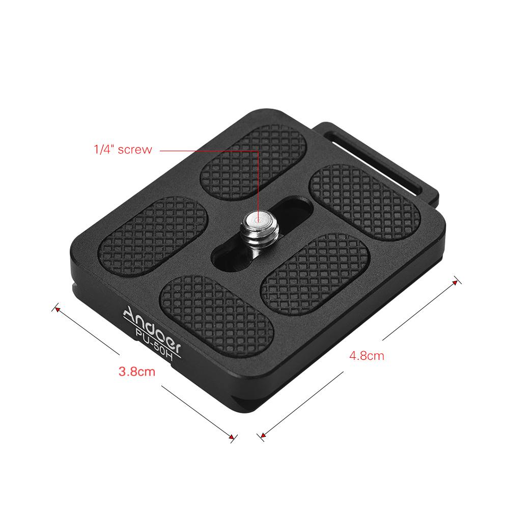 PU-70H 70mm Quick Release QR Plate with Attachment Loop for Arca Swiss Tripod