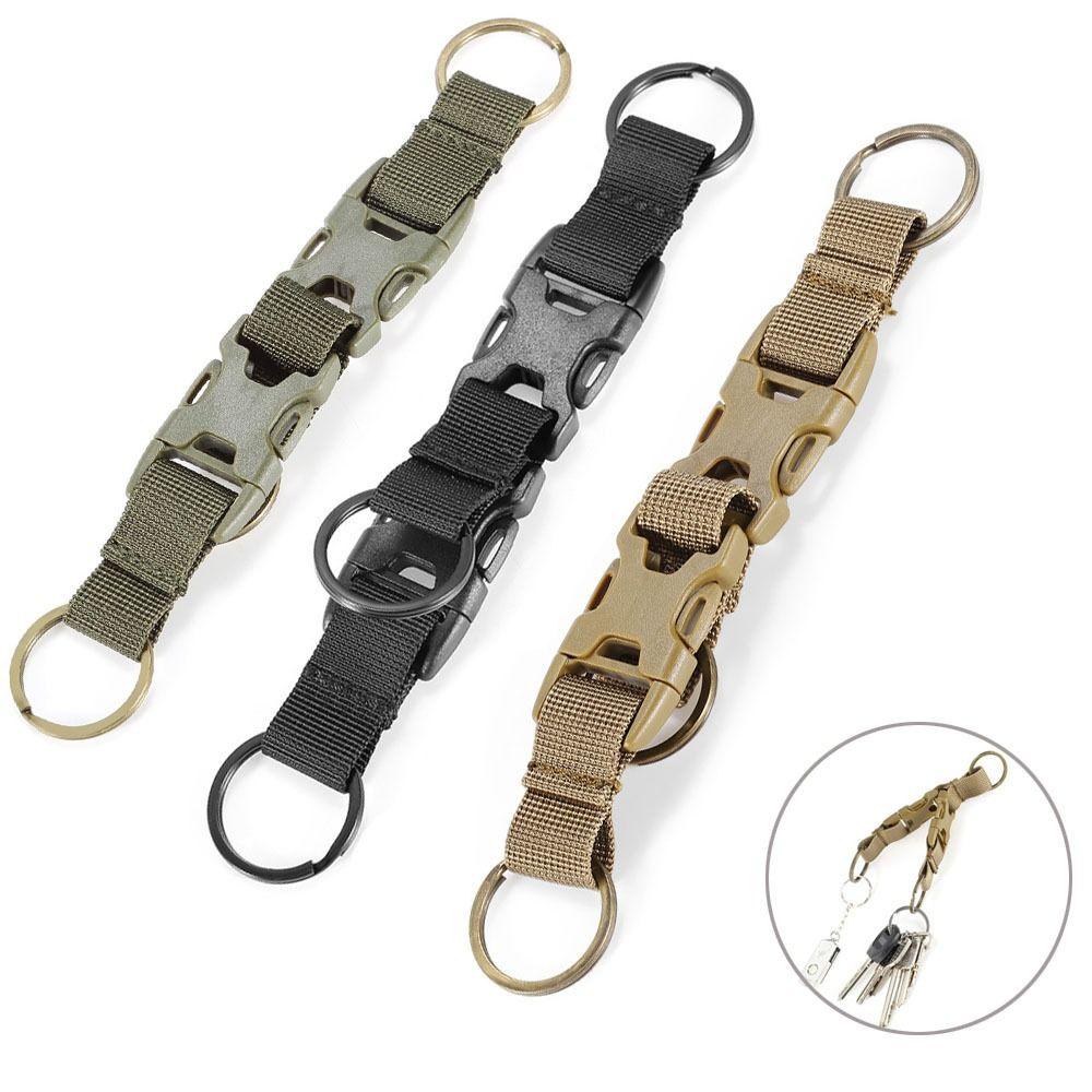 

Nylon Webbing Camping Keychain Holder Multifunctional Outdoor Molle Clip Carabiners Outdoor Sport