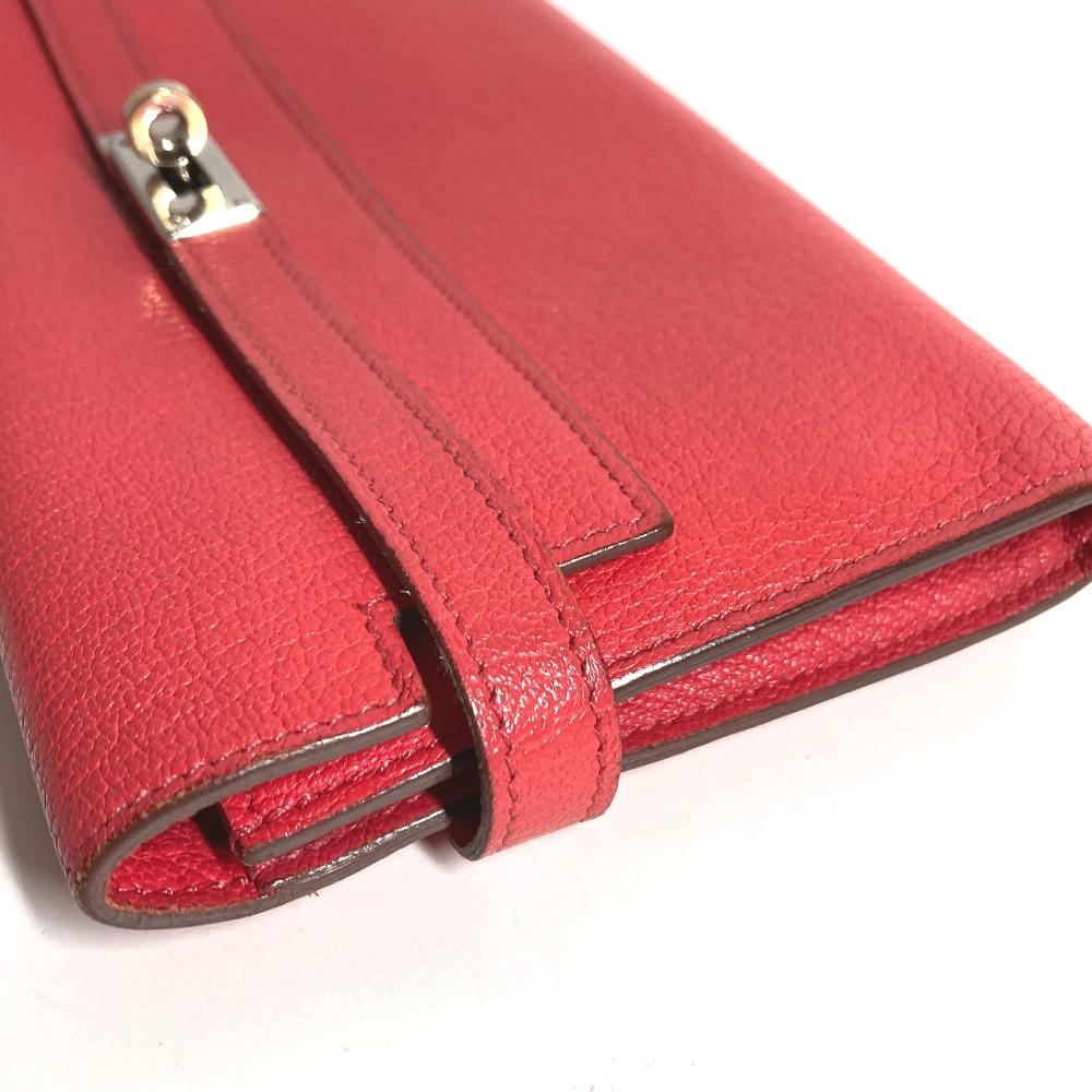 HERMES Kelly wallet Long wallet Long Wallet Chevre RedBased/SilverHardware