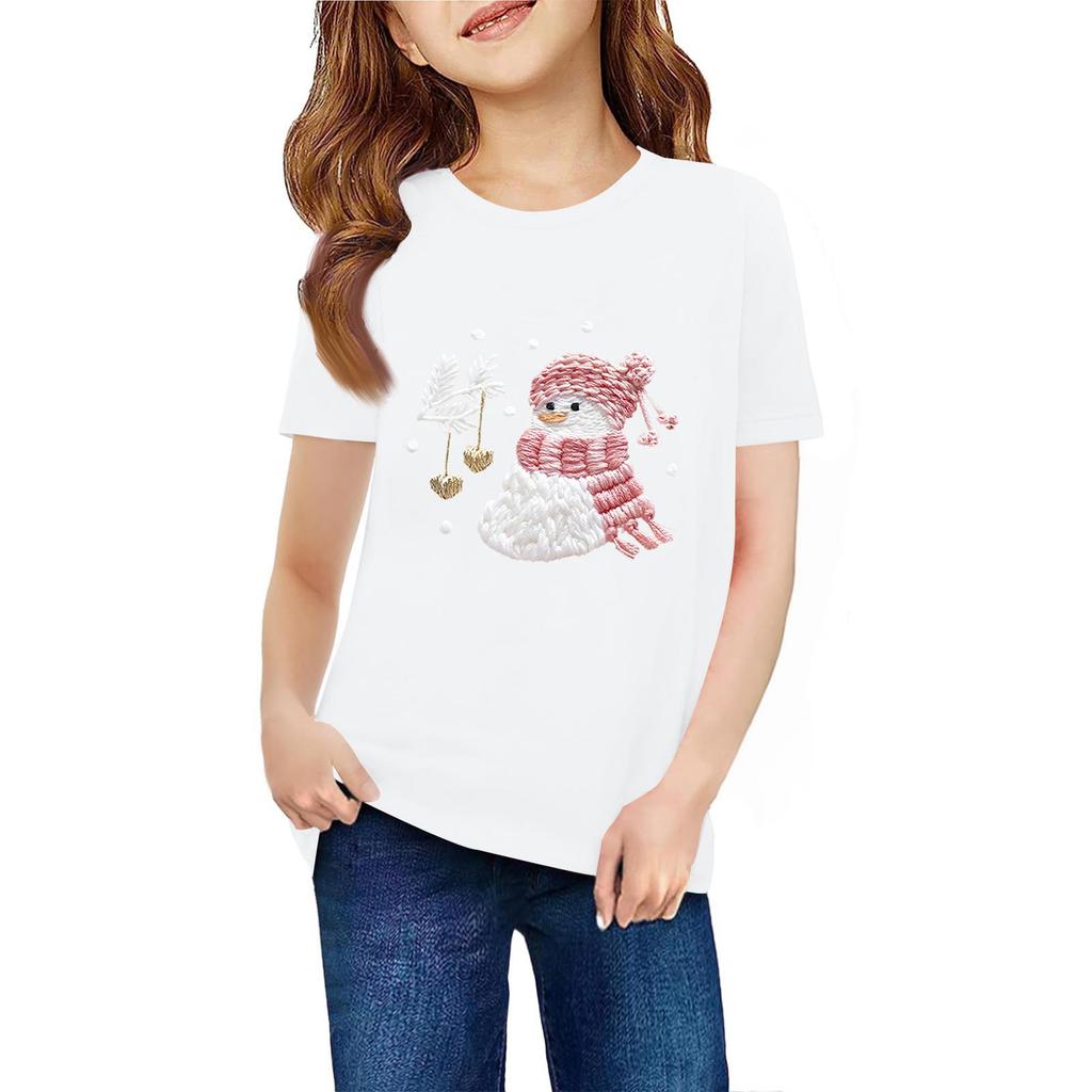 Children's Short Sleeve Neck T-Shirt Animal Print Daily Casual Top