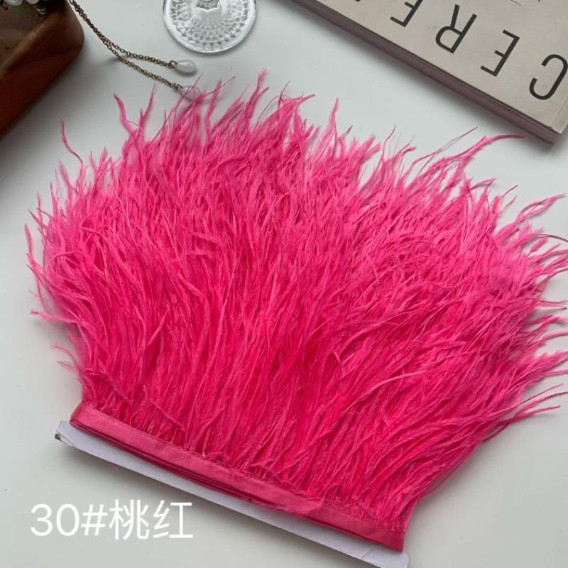Ostrich Hair Cloth Edge 10-15Cm Clothing Accessories Diy Skirt Decoration Dress Neckline Cuffs Feathers