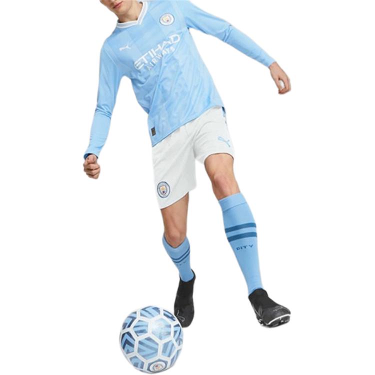 PUMA Manchester City Home Jersey Collection Soccer Jerseys Men's Blue Moderate Straight Fit 770439-01