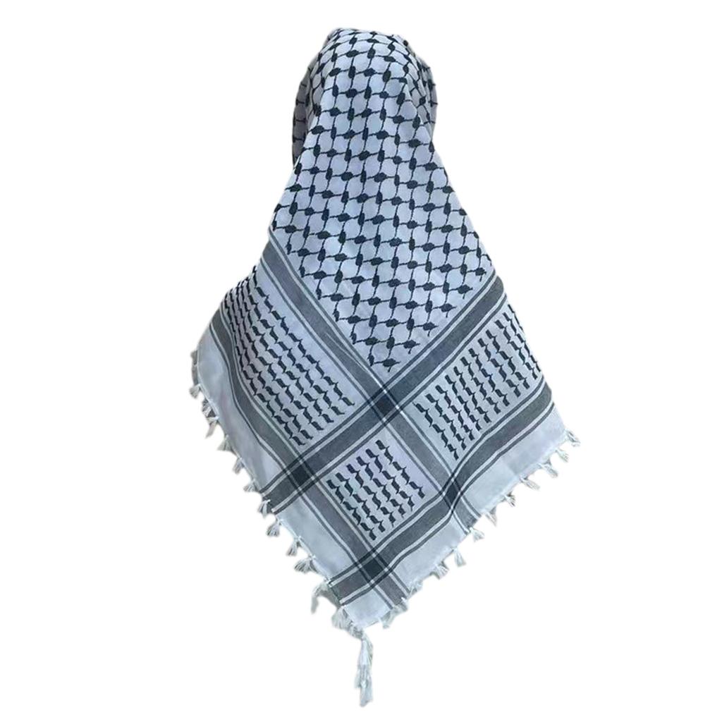 Middle East Keffiyeh Headscarf Square Men Scarf Wrinkles Resistant Bandana Scarf for Men and Women