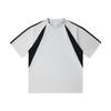 Camiseta Deportiva Casual Unisex con Bloques de Color y Hombro Caído, Cuello Redondo - Ideal para Uniformes de Equipo