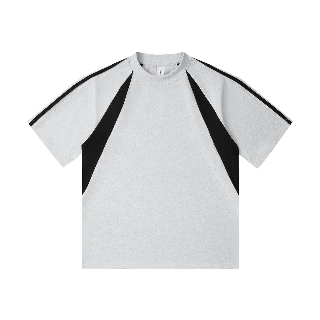 Camiseta Deportiva Casual Unisex con Bloques de Color y Hombro Caído, Cuello Redondo - Ideal para Uniformes de Equipo