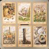 Baraja Lenormand Cuento de Hadas 38 Cartas Impresas en Cartulina Doble Repujada de 350 GSM 9*6cm Juego de Mesa