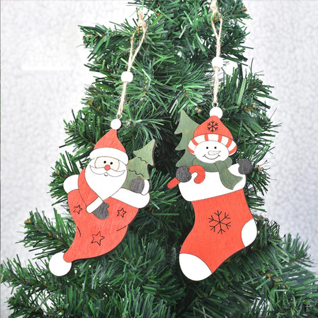 Christmas Pendant Adorable Room Hanging Decors Snowman Santa Claus Home Ornament DIY Xmas Tree Pendant Prop Party Supplies
