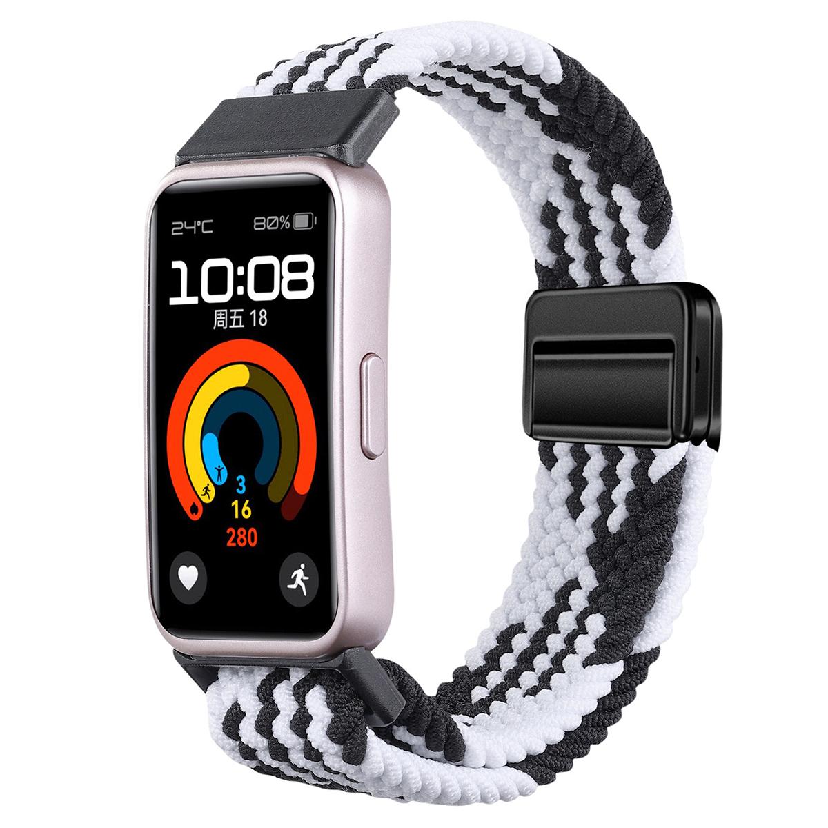 Watch Strap for Huawei Band 8 9 10 Accessories Wristband Elastic Magnetic Nylon Braided belt Bracelet Correa Huawei Band 9 band For Huawei band 9