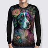 Wolf 3D Graphic T Shirts Men Autumn Fashional Animal Pattern Oversized T Shirt Casual Round Neck Long Sleeves Tees Tops