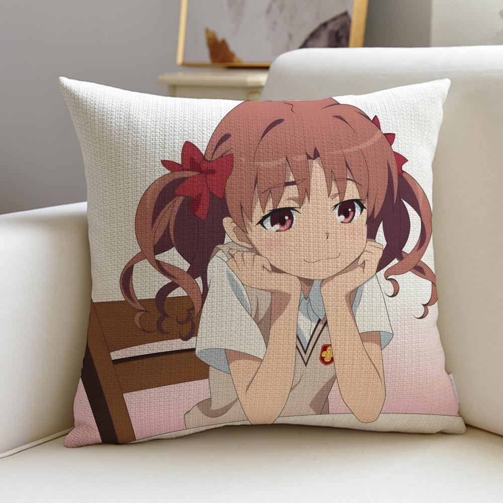 Certain Scientific RailgunS Cushion Cover Breathable and skinfriendly linen pillowcase square removable and washable cushion