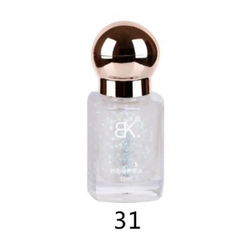 Color Nail Polish No Bake Oily Lasting Non-peelable Large Capacity Nail Care Nude Color Square Bottle 15ml