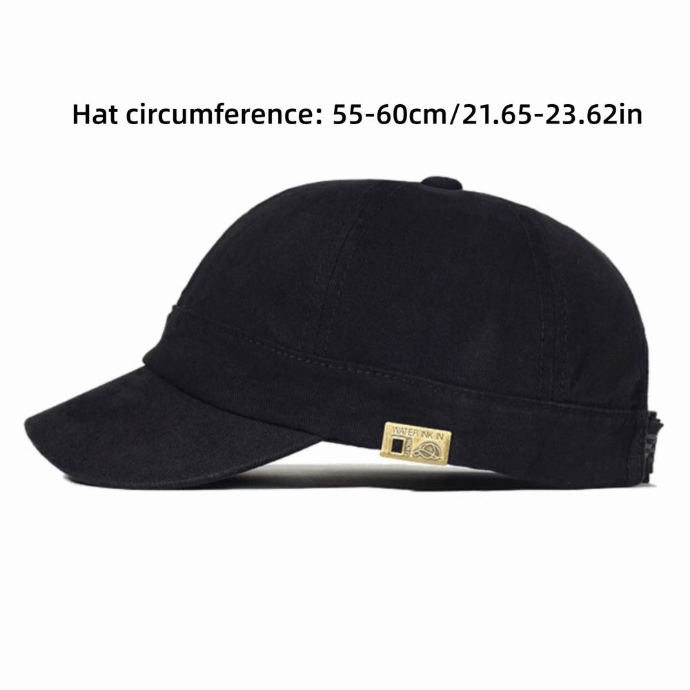 Casual Cotton Short Brim Baseball Cap Soft Adjustable Dad Hat Breathable Trucker Style Low Profile Cap Four Seasons