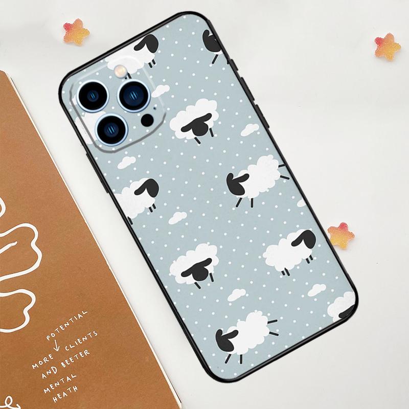 Cute Sheep Phone Case For iPhone 17 Pro Max 14 13 12 11 15 16 Pro Max Mini 15 Plus 16e 17 Air Funda
