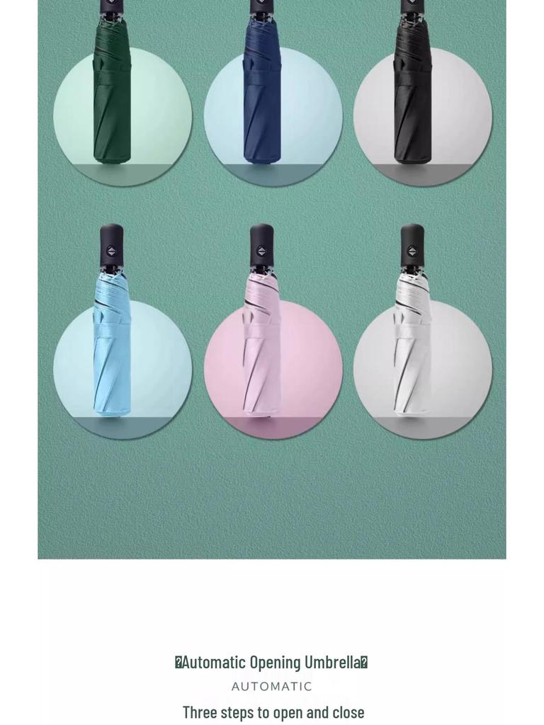 Guarda-chuva dobrável compacto anti-UV - Leve, portátil, proteção unissex contra sol e chuva