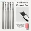 Hot DIY Nail Art Brush Pen French Crescent Acrylic Gradient UV Gel Painting Drawing Flowers Manicure Tools For Salon