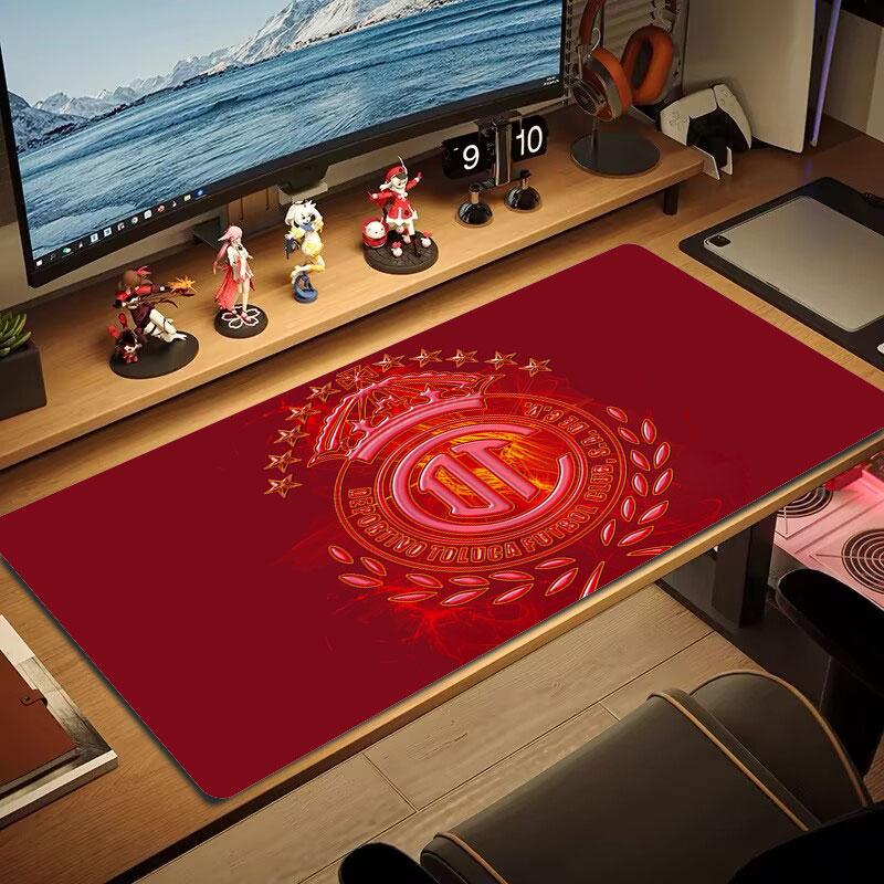 Toluca FC Mouse Pad, Large Gaming Desk Mat, Non-slip XXL Mousepad for Laptop & Tablet, Mini PC Playmat with Stitched Edges