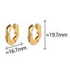 PONYKISS  Sterling Silver Letter U Hoop Earrings for Women Minimalist Punk Fine  Personality Accessories Ins