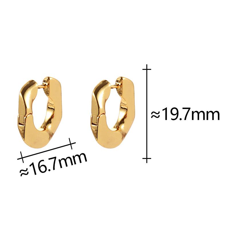 PONYKISS  Sterling Silver Letter U Hoop Earrings for Women Minimalist Punk Fine  Personality Accessories Ins