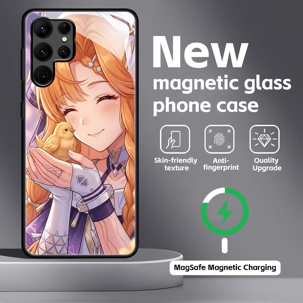 Wuthering Waves SIGRIKA  Phone Case For Samsung S26 S25 S24 S23 S22 S21 Plus Ultra Note20 Glass Magnetic Case