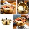 Stainless Steel Soup Pot Korean Ramen Noodle Saucepan Pots for Cooking with Cover