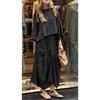 Spring and Autumn New Women's Casual Solid-color Loose Skirt Two-piece Set