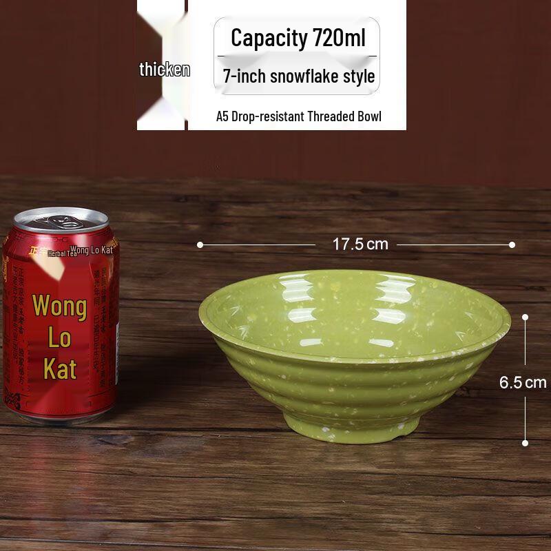 Chinese Style 7-Inch Melamine Noodle Bowl - Snowflake A5