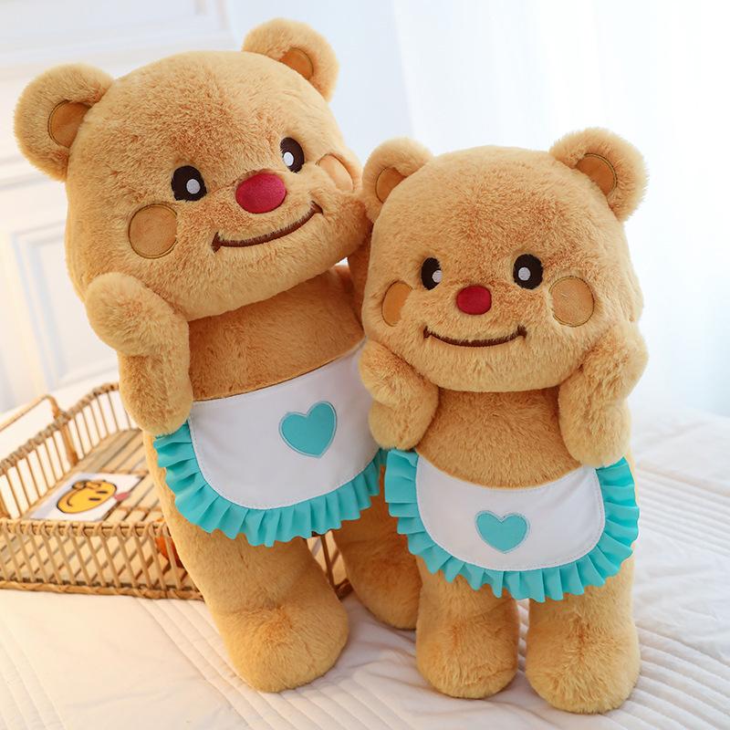 Thai Butter Bear Plush Doll Stuffed Toy Sleeping Hugging Cream Teddy Bear Plush Toy Birthday Gift for Girls