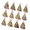 Wooden Christmas Tree Decorations Natural Handcrafted Holiday Ornament 55KF