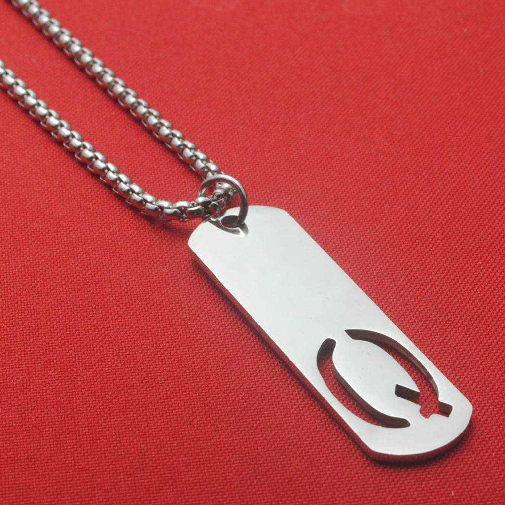 Titanium Steel English Letter Pendant Stainless Steel Unisex Versatile Fashion Accessories Couple Jewelry Necklace