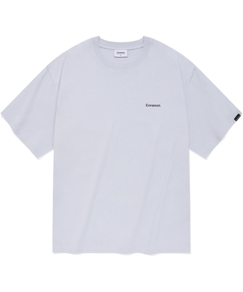 COVERNAT Small Authentic Logo T-Shirt Light Blue