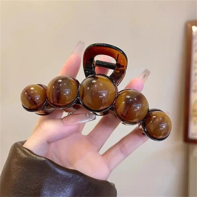 

Ретро градиент бисерный коготь для волос 11 см женская геометрическая пластиковая шпилька для волос акула заколка мода все заколка для волос аксессуары для волос