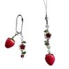 Sweet Strawberry Beaded Pendant Charm for Mobiles and Key Holders Phone Lanyards