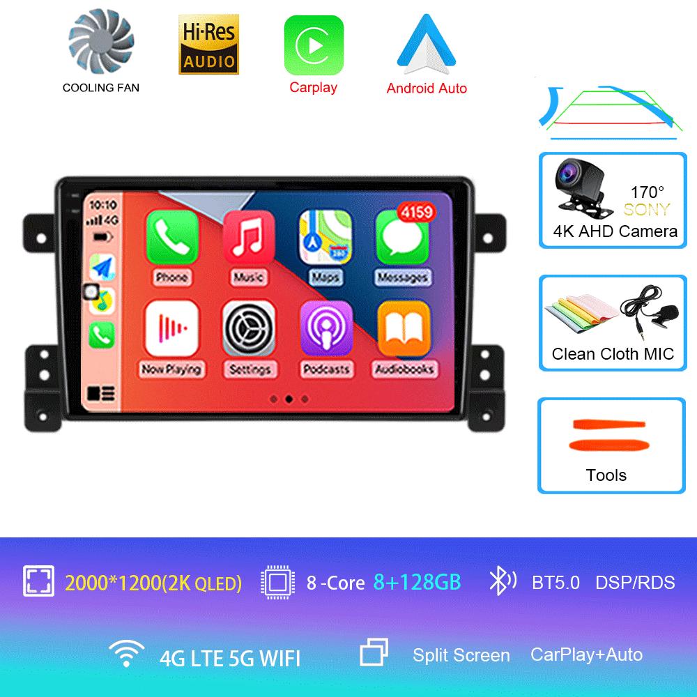 Android 14 For Suzuki Grand Vitara 3 2005-2012 2013 2014 2015 2 Din Car Radio Stereo Multimedia Video Player Navigaion Carplay