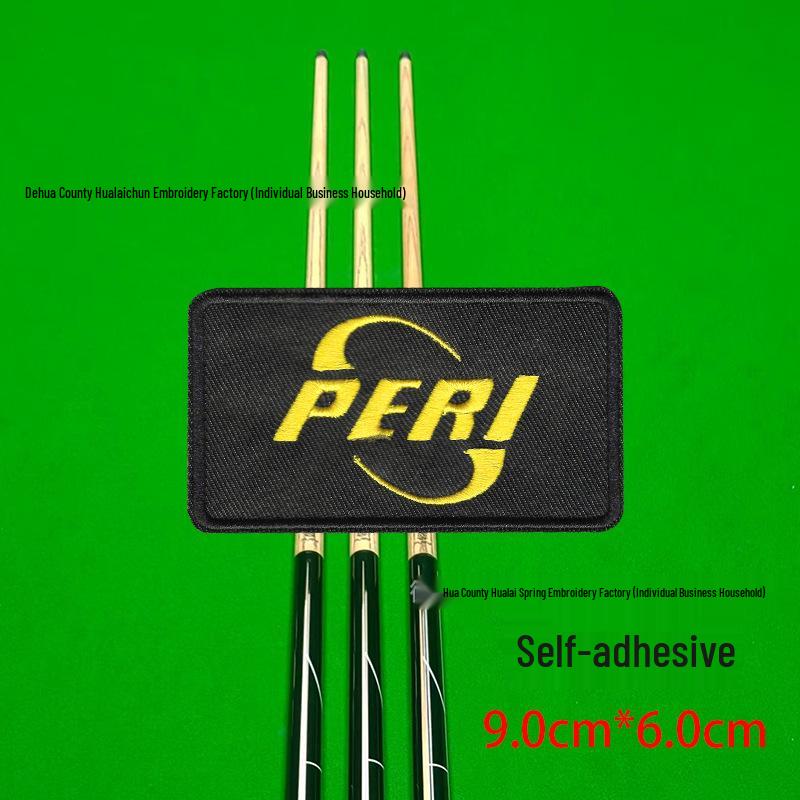Billiard Cue Case Velcro Patch: Embroidered Logo Self-Adhesive Wrap Badge